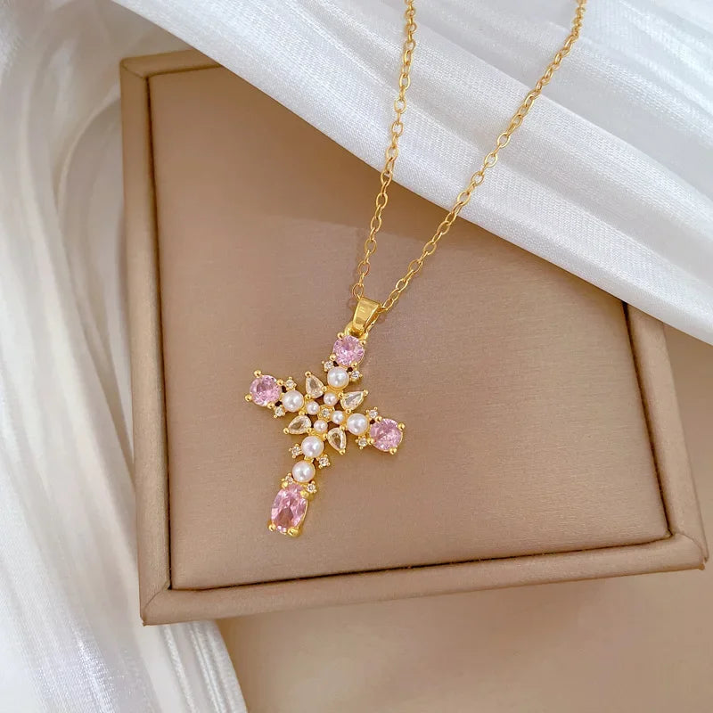 Vela Cross Necklace