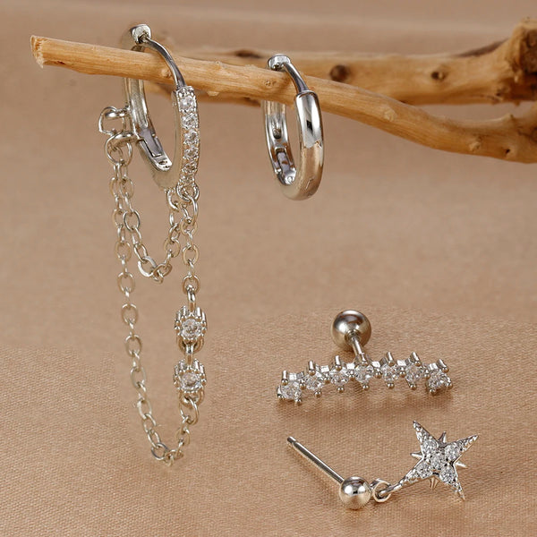 Edge Stainless Steel Star Hoop Set