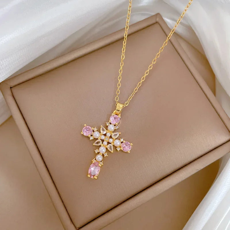Vela Cross Necklace