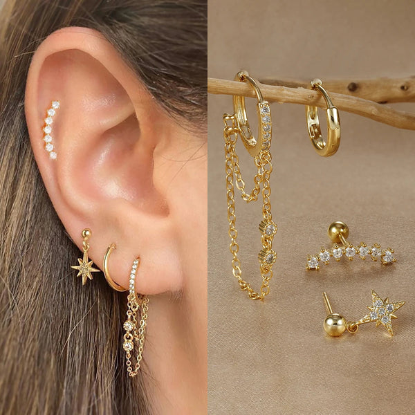 Edge Stainless Steel Star Hoop Set