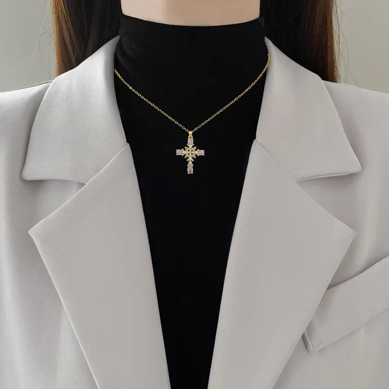 Vela Cross Necklace