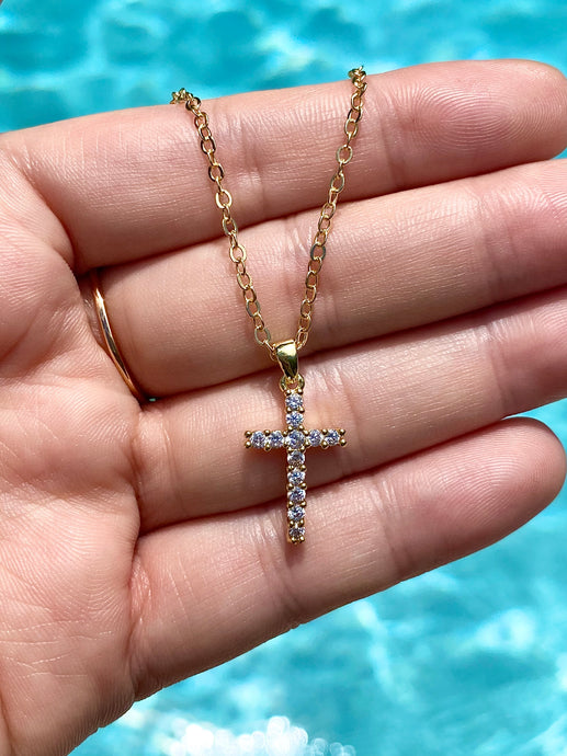 Iris Cross Necklace - KiraaJewel