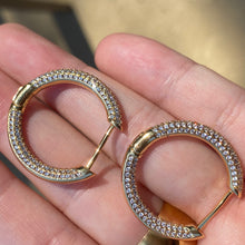 Load image into Gallery viewer, Steph Crystal Hoops - KiraaJewel
