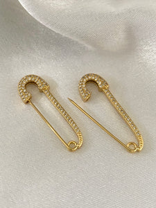 Evie Safety Pin Earrings - KiraaJewel