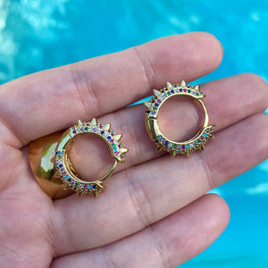 Amelia Spiked Hoops - KiraaJewel