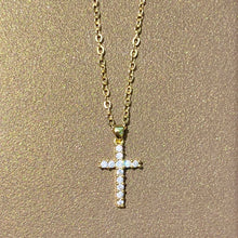 Load image into Gallery viewer, Iris Cross Necklace - KiraaJewel
