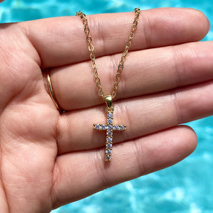 Iris Cross Necklace - KiraaJewel