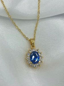 Midnight Blue Luna Princess Necklace - KiraaJewel