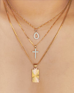 Iris Cross Necklace - KiraaJewel