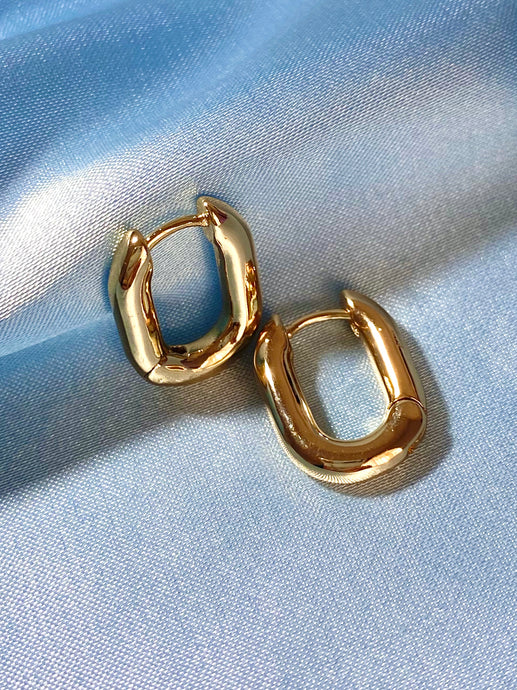 Krissy Oval Hoop Earrings - KiraaJewel