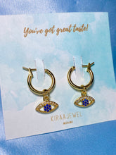 Load image into Gallery viewer, Monique Evil Eye Earrings - KiraaJewel
