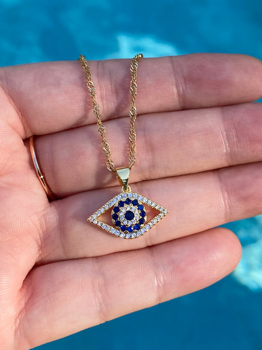 Ava Evil Eye Necklace - KiraaJewel