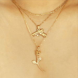 Ellie Gun Necklace - KiraaJewel