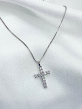 Load image into Gallery viewer, White Gold Cross Necklace - KiraaJewel
