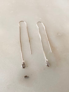 Anma Silver Threader Earrings - KiraaJewel