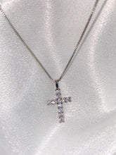 Load image into Gallery viewer, White Gold Cross Necklace - KiraaJewel
