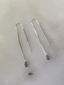 Anma Silver Threader Earrings - KiraaJewel