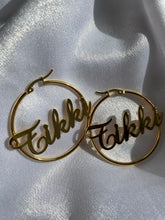 Load image into Gallery viewer, Custom Personalized Hoop Earrings - KiraaJewel
